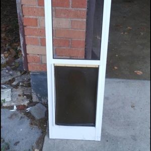 Sliding glass doggy door